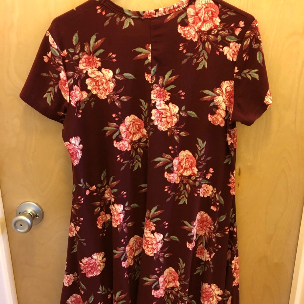 Maroon flower dress